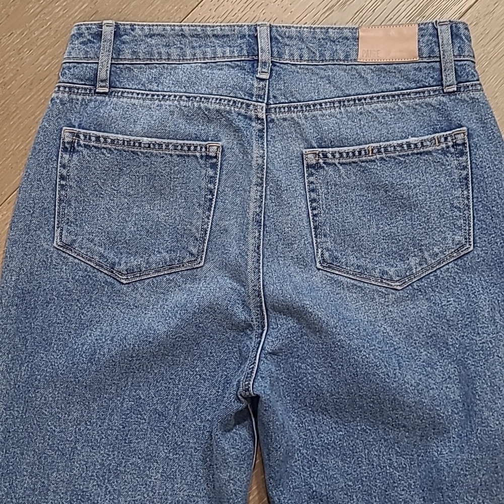 EUC Paige Jeans Women's sz 28 Straight Leg Hi Rise Premium Denim Jeans Pants - Picture 5 of 13